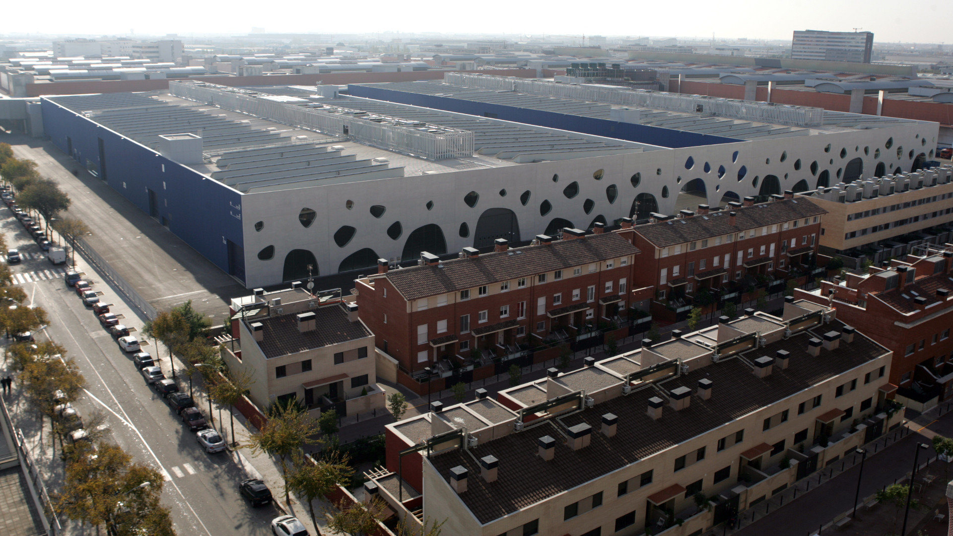 Vista aèria dels pavellons 5 i 7